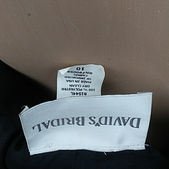 DAVID'S BRIDAL Halter Maxi Prom Dress - Picture 7 of 8